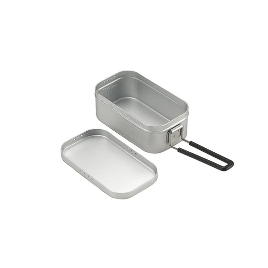 [Tableware] Campingmoon S-1609; Extra Thick Mess Tin, 1 Cup, Overflow Groove and Draining Hole, Outdoor Camping Kit