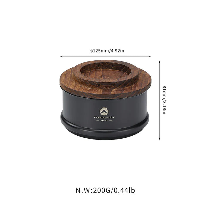 [Accessory] Campingmoon S-MG; Solid Wood Bowl Cover Black Walnut Lid