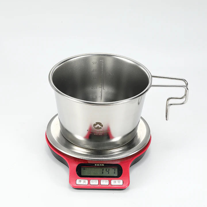 [Cookware] Campingmoon S369; Deep Sierra Cup 600ml Outdoor Camping Stainless Steel Sierra Cup Deep
