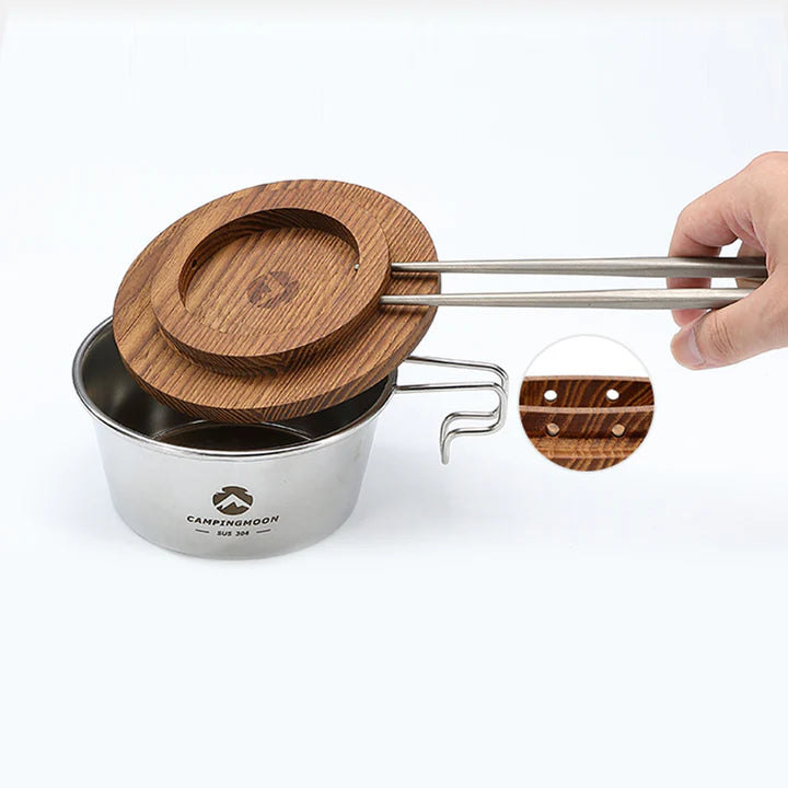[Accessory] Campingmoon S-MG; Solid Wood Bowl Cover Black Walnut Lid