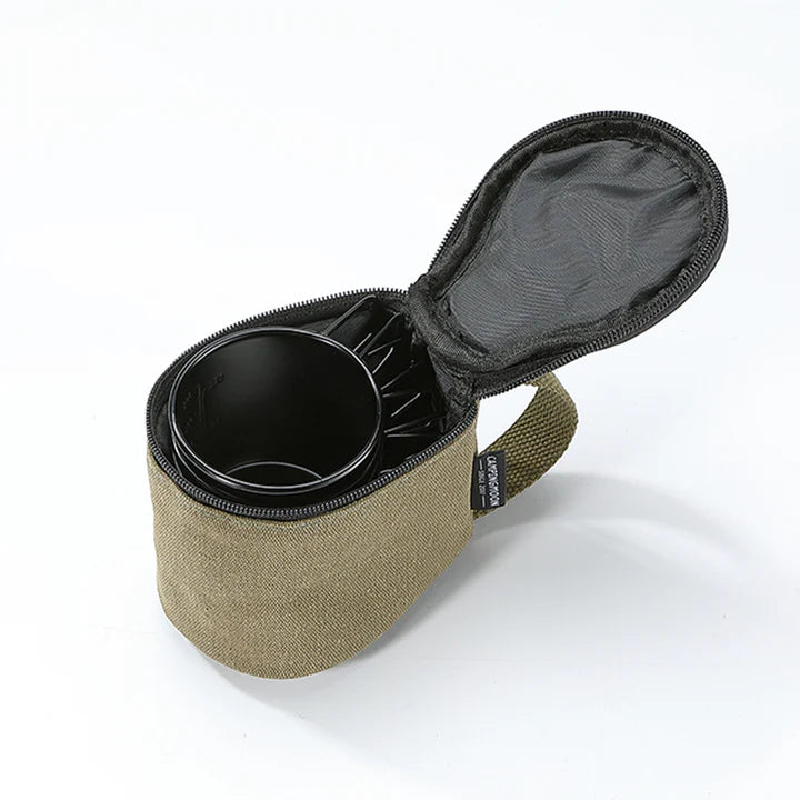 [Accessory] Campingmoon S180-B; Outdoor Portable Canvas Snow Pull Beer Mug Storage Bag Portable Hangable Camping Equipment