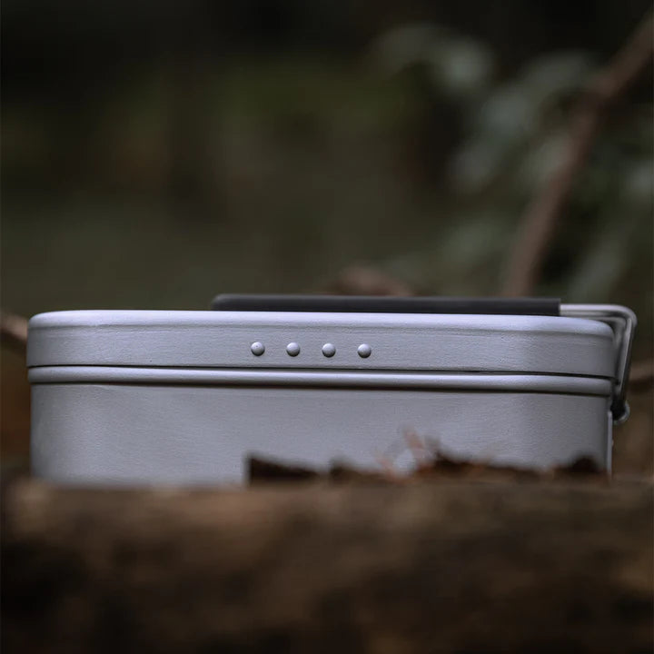 [Tableware] Campingmoon S-2013; Extra Thick Mess Tin, Large with Overflow Prevention Groove, Draining Hole, Outdoor Mess kit