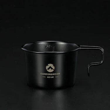 [Cookware] Campingmoon BKS-180-2P; Premium Solo Coffee Mug, Black, 5.3 fl oz (160 ml), Set of 2