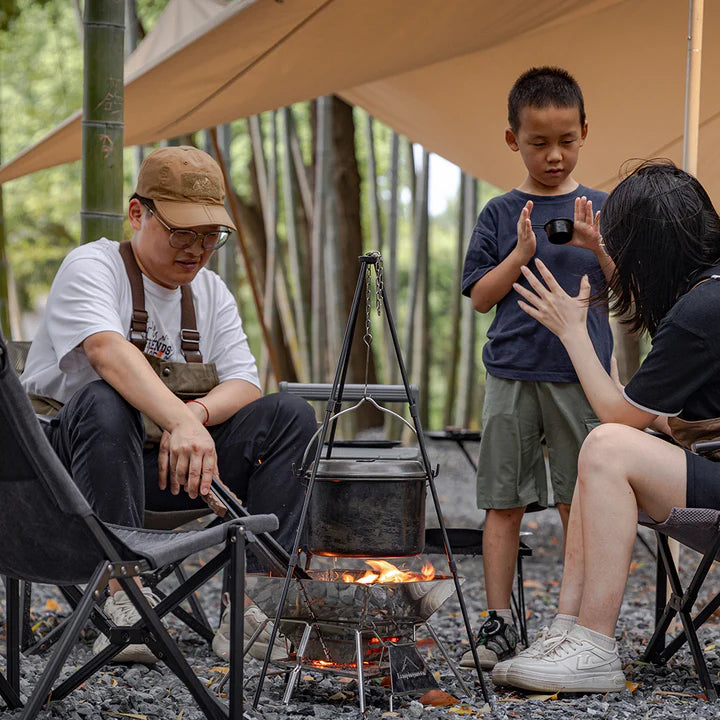 [Cookware] Campingmoon MC-255; Camping Pot 5.5-Quart Portable Campfire Cooking Hanging Pot Lightweight Aluminum