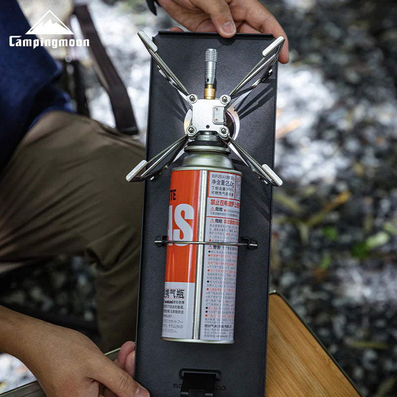 [Tableware] Campingmoon GT-3; Butterfly Stove Table IGT Compatible Outdoor Camping Butane Gas Canister Cooking Burner Ultralight Portable Folding Table Bracket Mount for XD-3F Half Unit