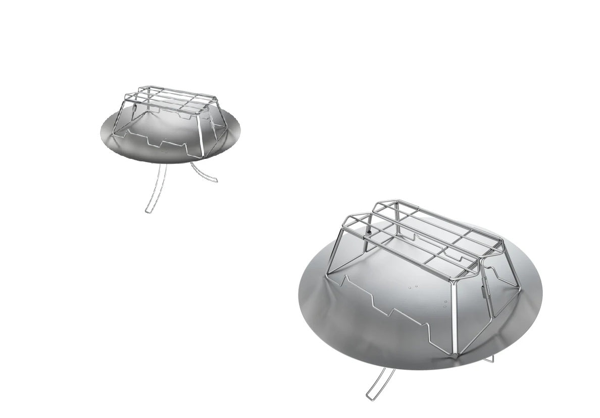 [Cookware Accessory] Campingmoon MT-3-ST; Collapsible Stainless Steel Campfire Cooking Stand Trivet for Outdoor Camping