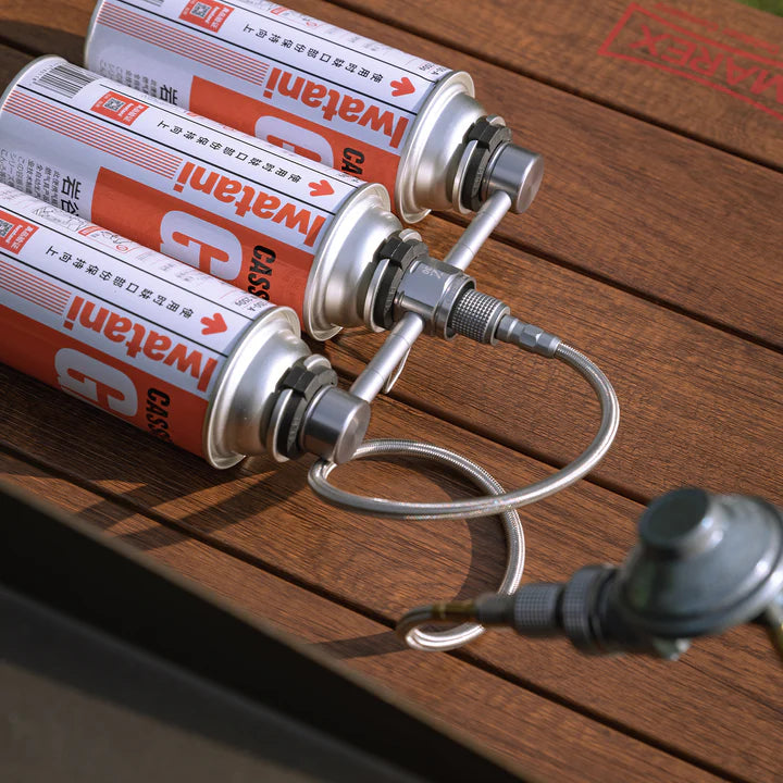 [Accessory] Camping Moon Z16; 21.65-inch Multi-function Gas Hose for EN417 Lindal Valve Screw-on Type Canister and Device