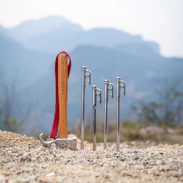 [Tent Tools] Campingmoon K30-8P; Forged Pegs, Stainless Steel Pegs, Hardening, Strength: HB366-388, Azuruda Stake, Tent Pegs, 11.8 inches (30 cm), 8 Pieces