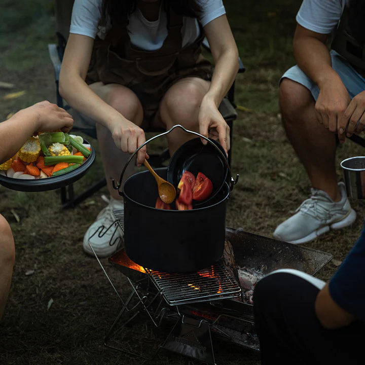 [Cookware] Campingmoon MC-255; Camping Pot 5.5-Quart Portable Campfire Cooking Hanging Pot Lightweight Aluminum