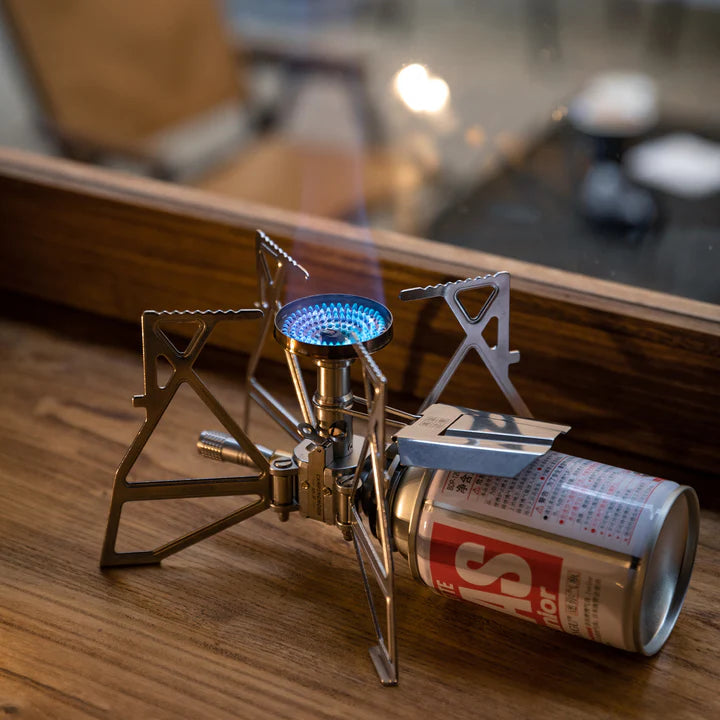 [Stove] Campingmoon XD-3-F; Butane Camping Stove w igniter and storage bag, Lightweight, Foldable, Igniter, Stainless Steel