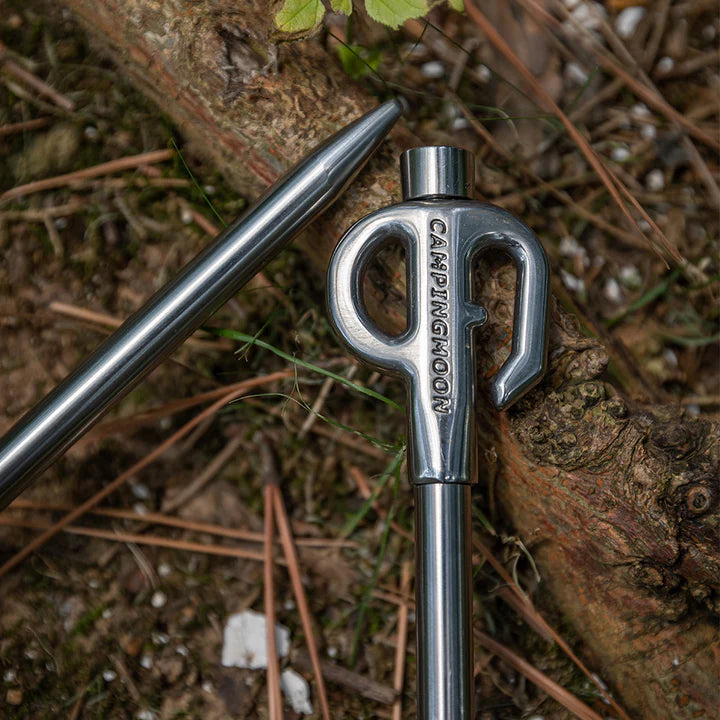 [Tent Tools] Campingmoon K45; 17-inch Dog Tie Out Stake, 360 Swivel Stainless Steel for Pets