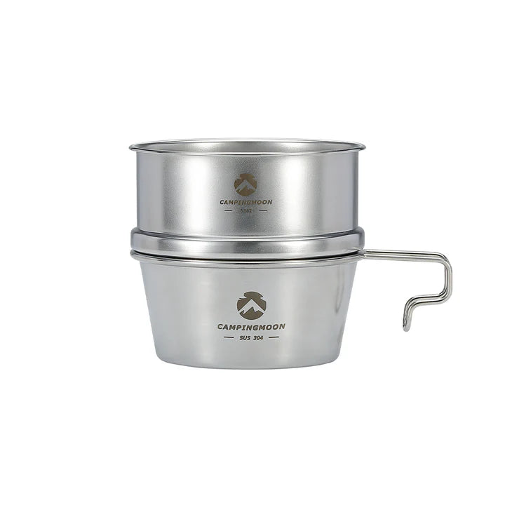 [Cookware] Campingmoon S362; Premium 4.7-Inch Mini Steamer for Sierra Cup, Durable 304 Stainless Steel