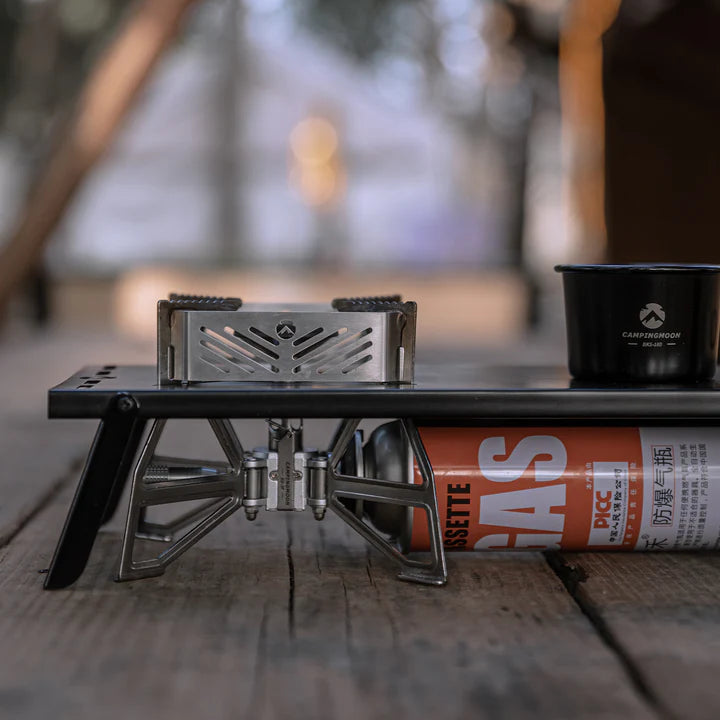 [Stove] Campingmoon XD-3-F; Butane Camping Stove w igniter and storage bag, Lightweight, Foldable, Igniter, Stainless Steel