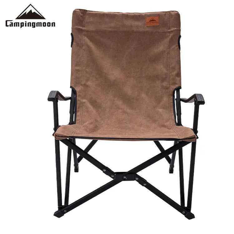 [Camping Chair] Campingmoon F-1003C-Black/Grey/Blue/Khaki/Brown; Foldable Chair Cotton Canvas Campfire Bonfire Open Fire Pits Camping Chair Low Style Chair
