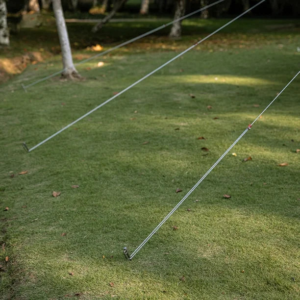 [Tent Tools] Campingmoon FS-4500; Reinforced Wear Resistant Polyester 4mm Wind Rope 4.5m/177.2"x4pcs