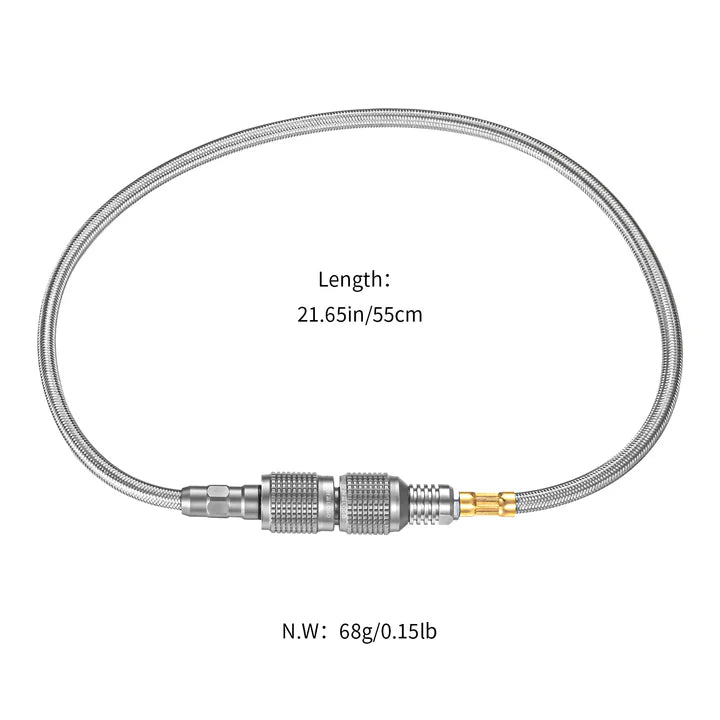 [Accessory] Camping Moon Z16; 21.65-inch Multi-function Gas Hose for EN417 Lindal Valve Screw-on Type Canister and Device