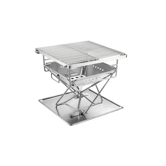 [Grill & Fire Pit] Campingmoon X-MINI-PRO; Tabletop Charcoal Grill, 9.65-inch Portable Wood Burning Grill & Fire Pit with Carrying Bag