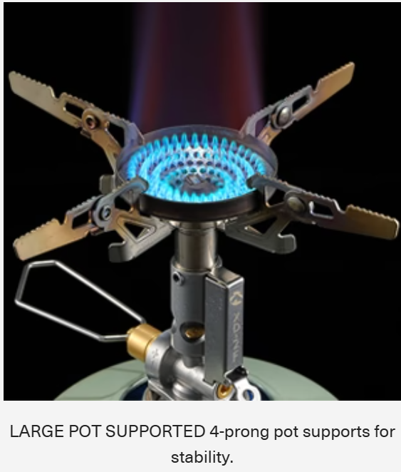 [Stove] Campingmoon XD-2F; Portable Camping Gas Stove with Ignitor & Flow Regulator Foldable for Outdoor