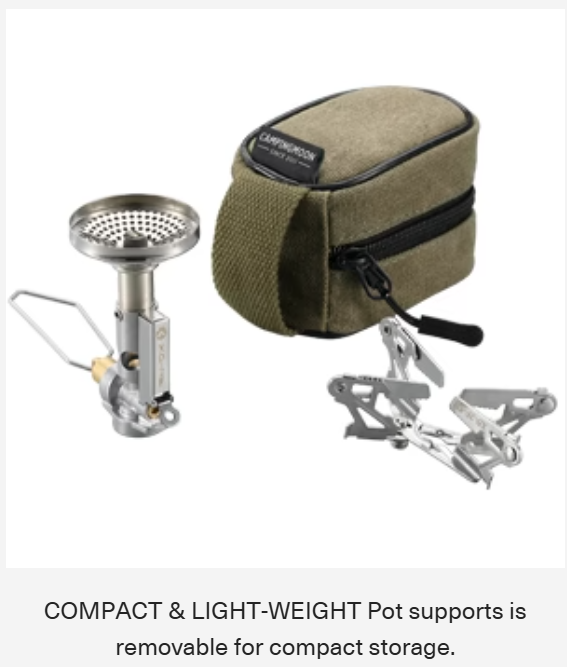 [Stove] Campingmoon XD-2F; Portable Camping Gas Stove with Ignitor & Flow Regulator Foldable for Outdoor