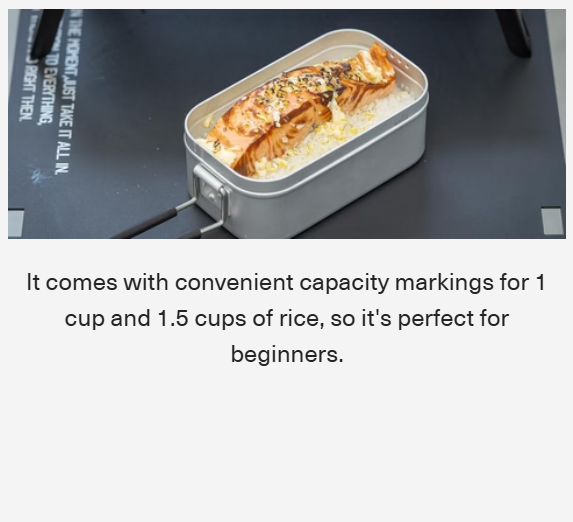 [Tableware] Campingmoon S-1609; Extra Thick Mess Tin, 1 Cup, Overflow Groove and Draining Hole, Outdoor Camping Kit