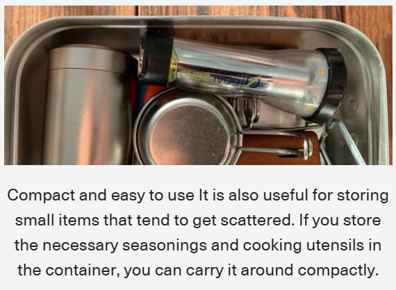 [Tableware] Campingmoon S-1609; Extra Thick Mess Tin, 1 Cup, Overflow Groove and Draining Hole, Outdoor Camping Kit