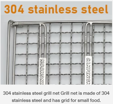 [Cookware] Campingmoon US-1615; Stainless Steel Camping Toaster, Gas Stove Bread Toaster with Mesh Fork