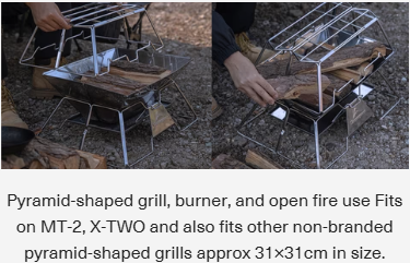 [Cookware Accessory] Campingmoon MT-3-ST; Collapsible Stainless Steel Campfire Cooking Stand Trivet for Outdoor Camping
