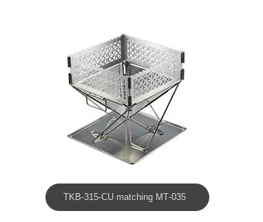 [Accessory] Campingmoon TKB-315-CU; Outdoor stainless steel cube fire fence windbreak guardrail camping grill windbreak camping equipment