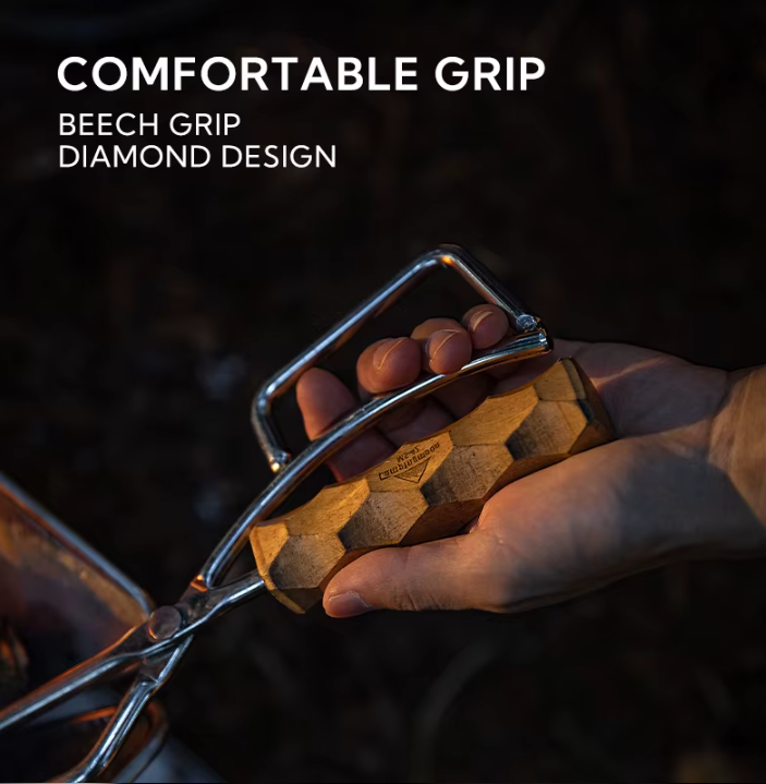 [Accessory] Campingmoon MS-42; Stainless Steel Fireplace Firewood Tongs