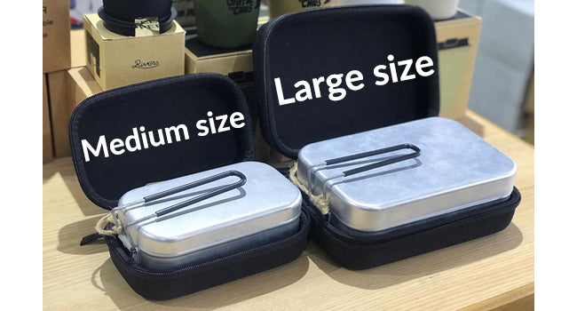 [Tableware Accessory] Campingmoon S-1609-B; EVA Case for Regular Medium Mess Tin 7.3 x 4.5 x 3 inches Black Gear