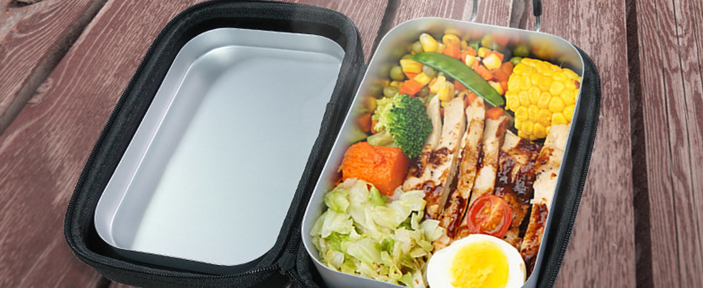 [Tableware Accessory] Campingmoon S-1609-B; EVA Case for Regular Medium Mess Tin 7.3 x 4.5 x 3 inches Black Gear