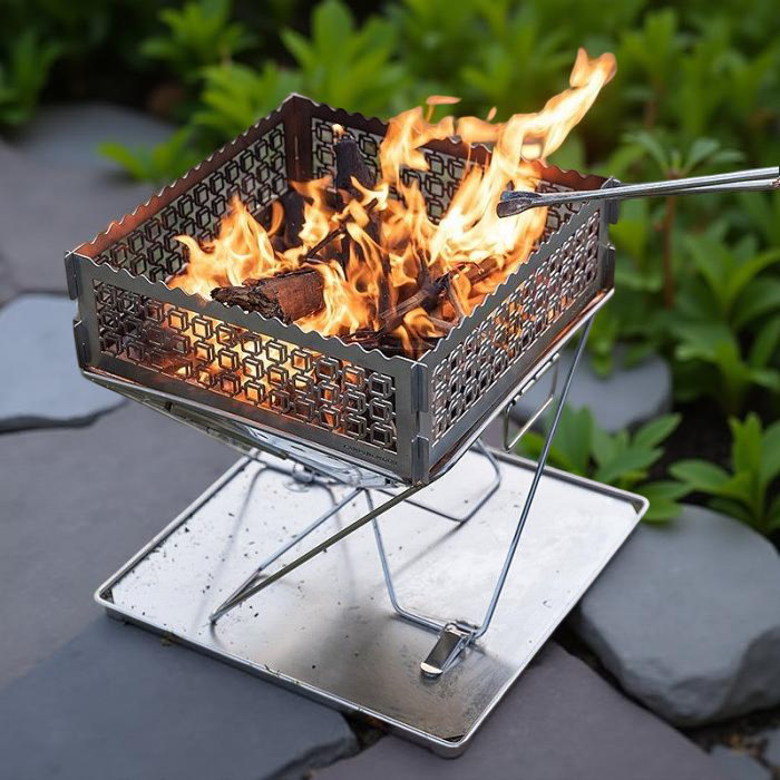 [Accessory] Campingmoon TKB-315-CU; Outdoor stainless steel cube fire fence windbreak guardrail camping grill windbreak camping equipment