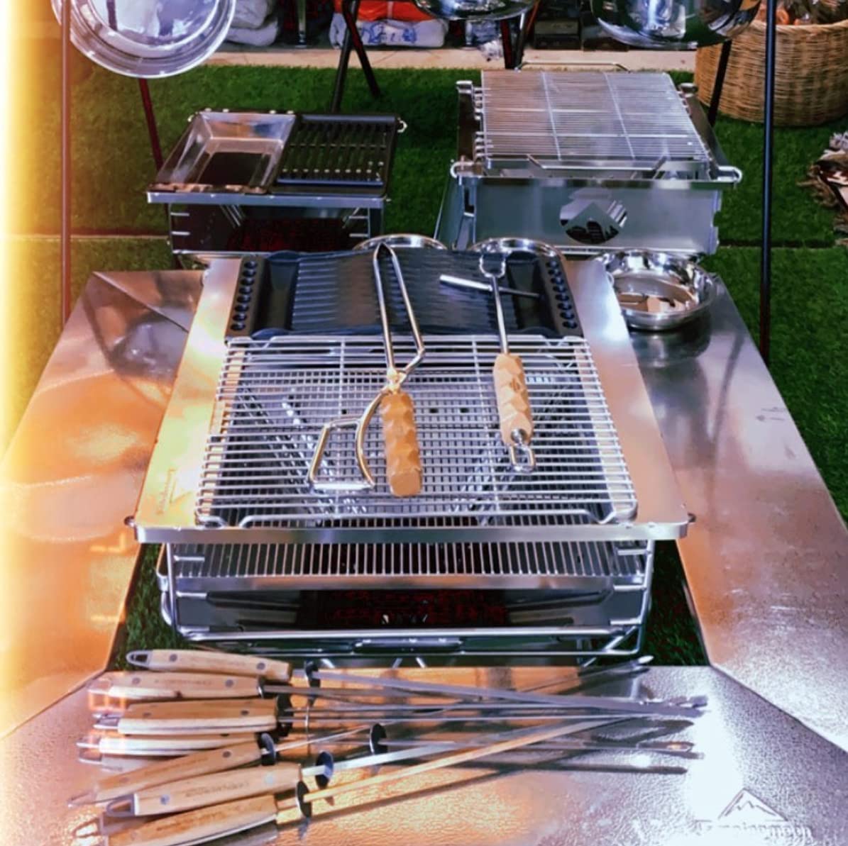 [Accessory] Campingmoon MS-42; Stainless Steel Fireplace Firewood Tongs