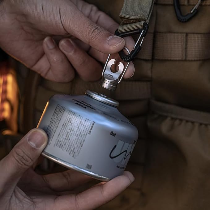 [Accessory] Campingmoon Z14; Camping Butane Canister Recycling Tool, Hole Punch, Gas Remover, Can be Hung on The Keychain