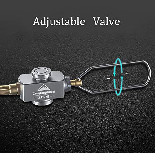 [Accessory] Campingmoon Z21-25; 9.8-inch Multi-function Gas Hose for EN417 Lindal Valve Screw-on Type Canister and Device