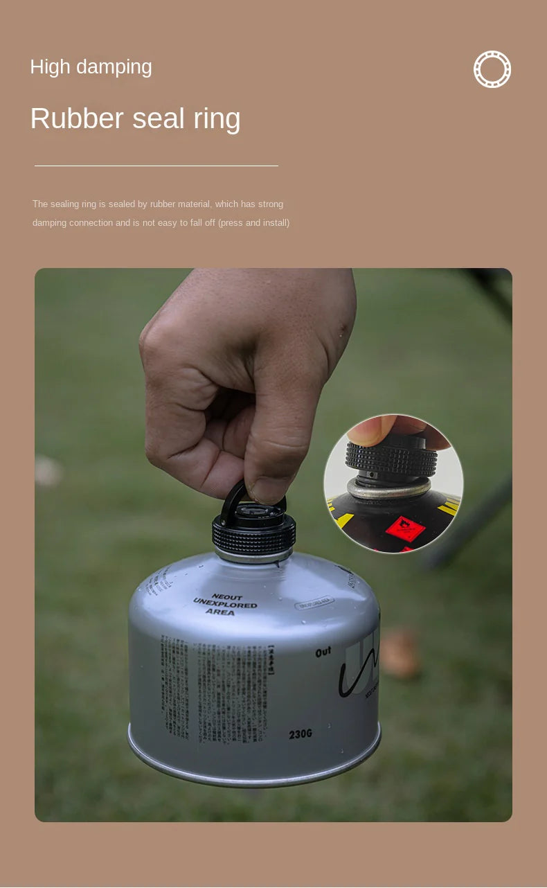 [Accessory] Campingmoon BKM-107; Cap Lid for Camping Gas Fuel Standard Canister with EN417 Lindal Valve Cassette Gas Can Black