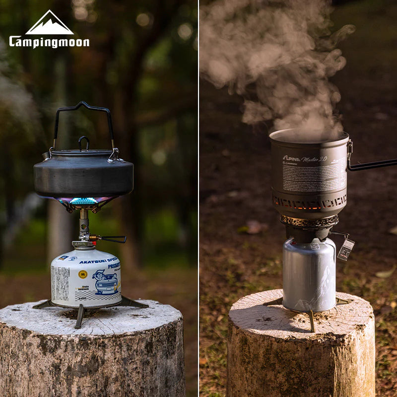 [Accessory] Camping Moon Z41; Butane Canister Mounting Bracket Universal Foldable Tripod Stand 110g 230g 450g Camping Threaded Screw Type 250g Standard Nozzle Type
