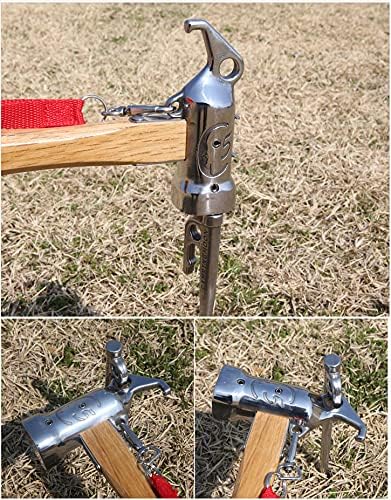 [Tent Tools] Campingmoon C5; Rhino Camping Hammer Portable Lightweight Multi-Purpose Stainless Steel Copper Head Solid Wood Handle Tent Peg Stakes Ground Nail