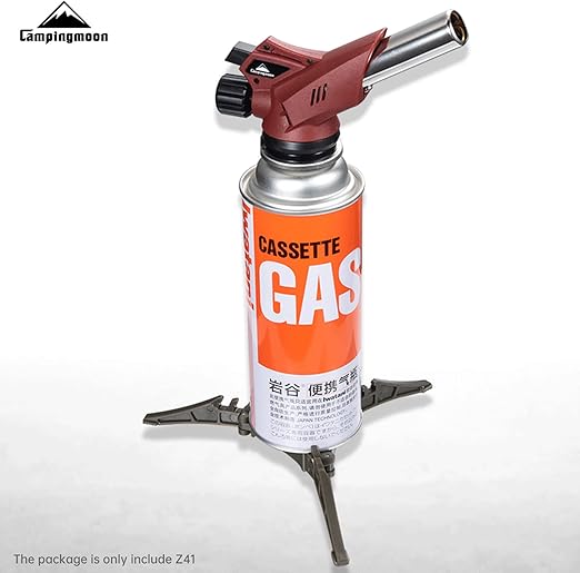 [Accessory] Camping Moon Z41; Butane Canister Mounting Bracket Universal Foldable Tripod Stand 110g 230g 450g Camping Threaded Screw Type 250g Standard Nozzle Type