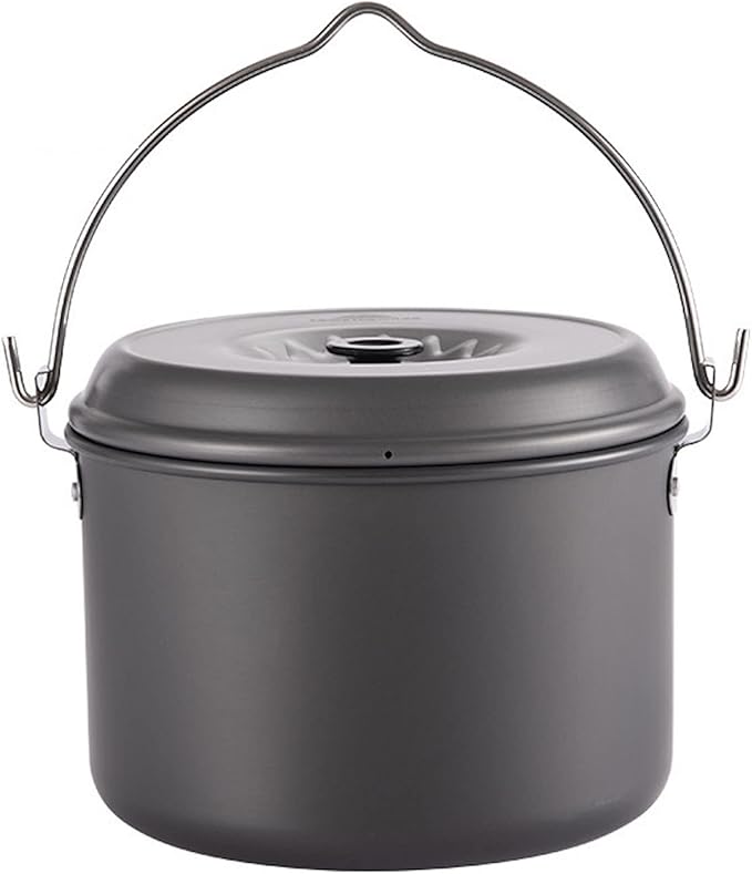 [Cookware] Campingmoon MC-255; Camping Pot 5.5-Quart Portable Campfire Cooking Hanging Pot Lightweight Aluminum