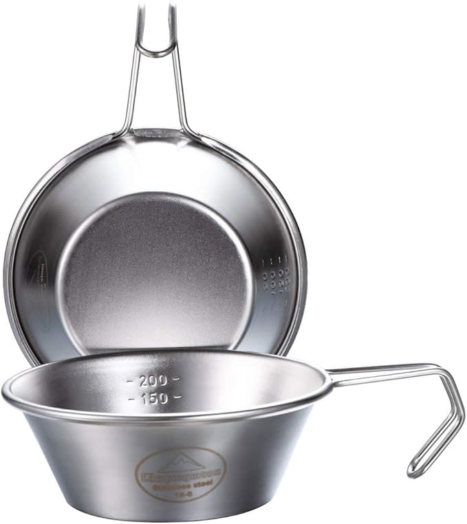 [Cookware] Campingmoon S-220-2P; 2-Piece Stainless Steel Sierra Cup, 310ml