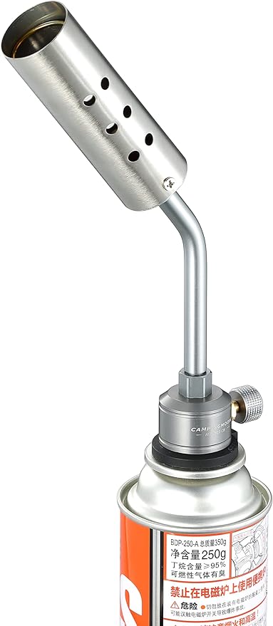 [Camping Torch] Campingmoon MT-3915-CB; Cooking Torch with Flame Control for BBQ & Campfire, (Isobutane)