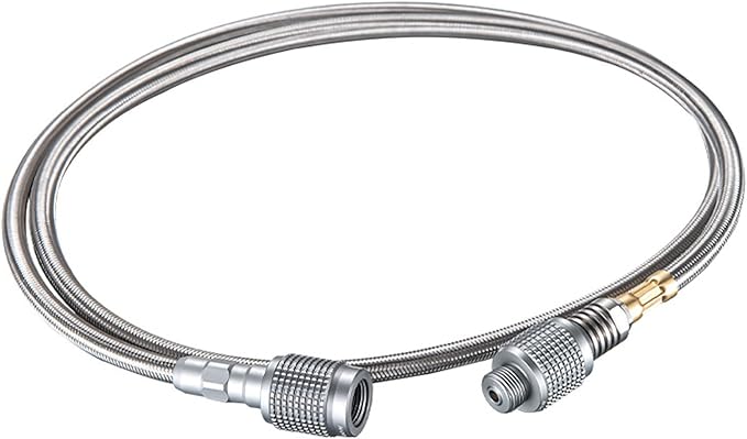 [Accessory] Campingmoon Z17; Camping Gas Canister Head Adapter Gas Hose for EN417 Lindal Valve Screw-on Type Canister and Device (39.37-inch Length)