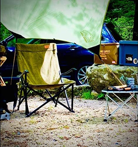 [Camping Chair] Campingmoon F-1003C-Black/Grey/Blue/Khaki/Brown; Foldable Chair Cotton Canvas Campfire Bonfire Open Fire Pits Camping Chair Low Style Chair