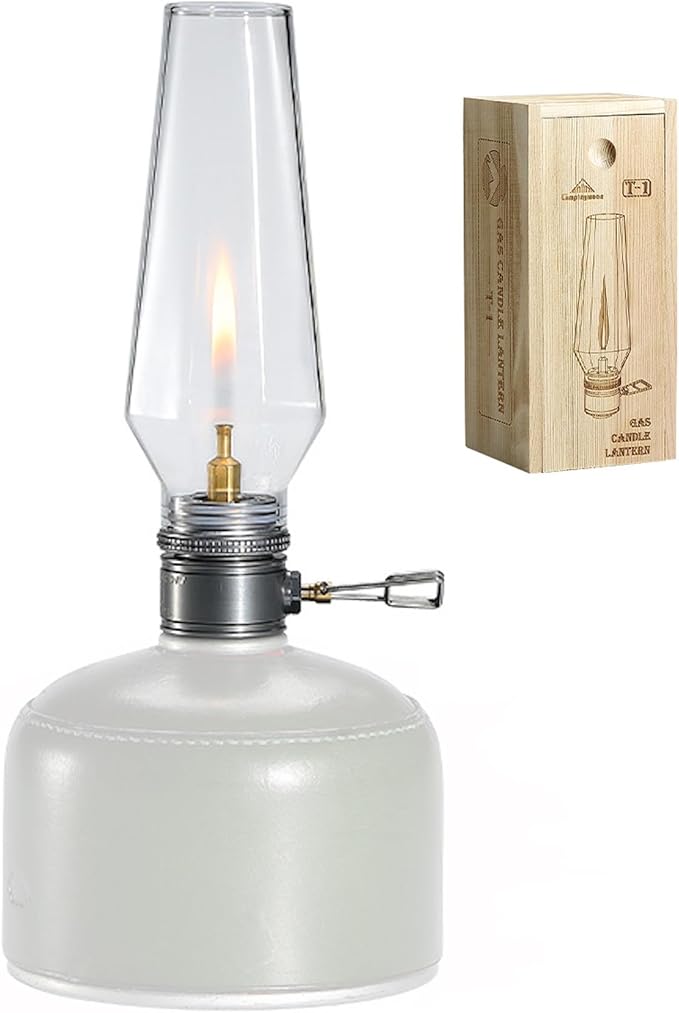 [Heater & Lantern] Campingmoon T-1; Camping Gas Lantern with Wooden Lantern Case