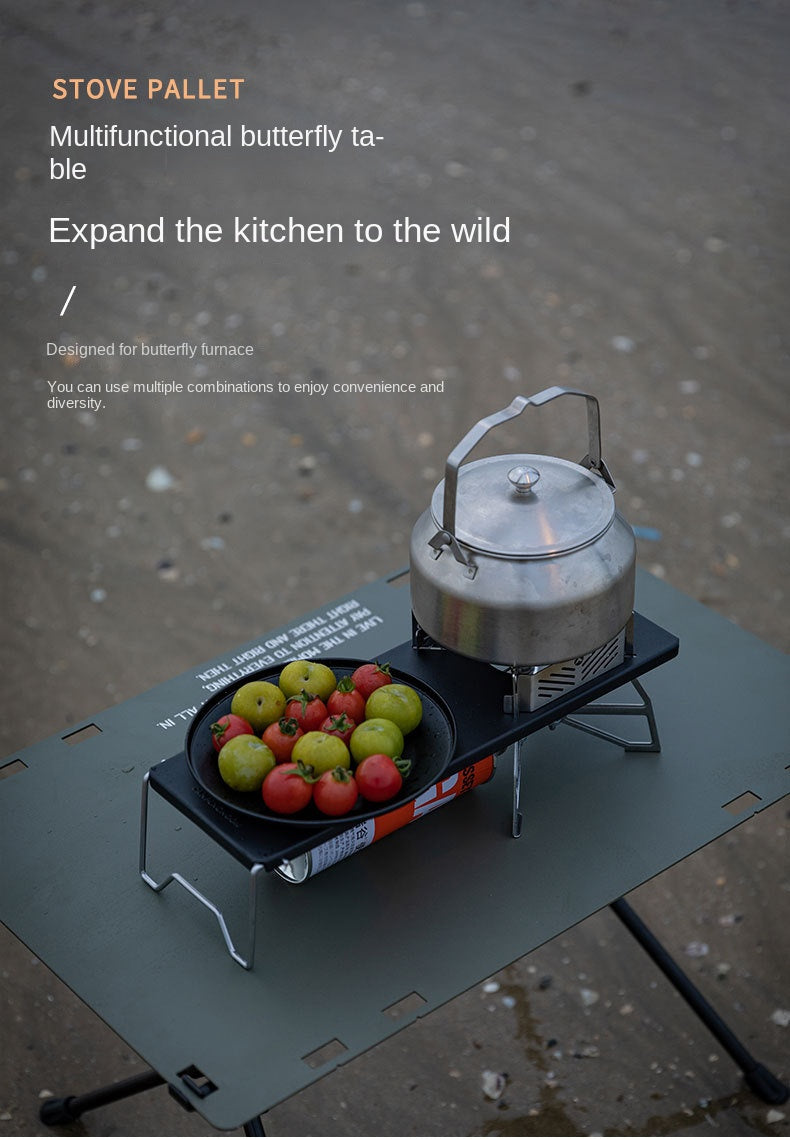 [Tableware] Campingmoon GT-3; Butterfly Stove Table IGT Compatible Outdoor Camping Butane Gas Canister Cooking Burner Ultralight Portable Folding Table Bracket Mount for XD-3F Half Unit
