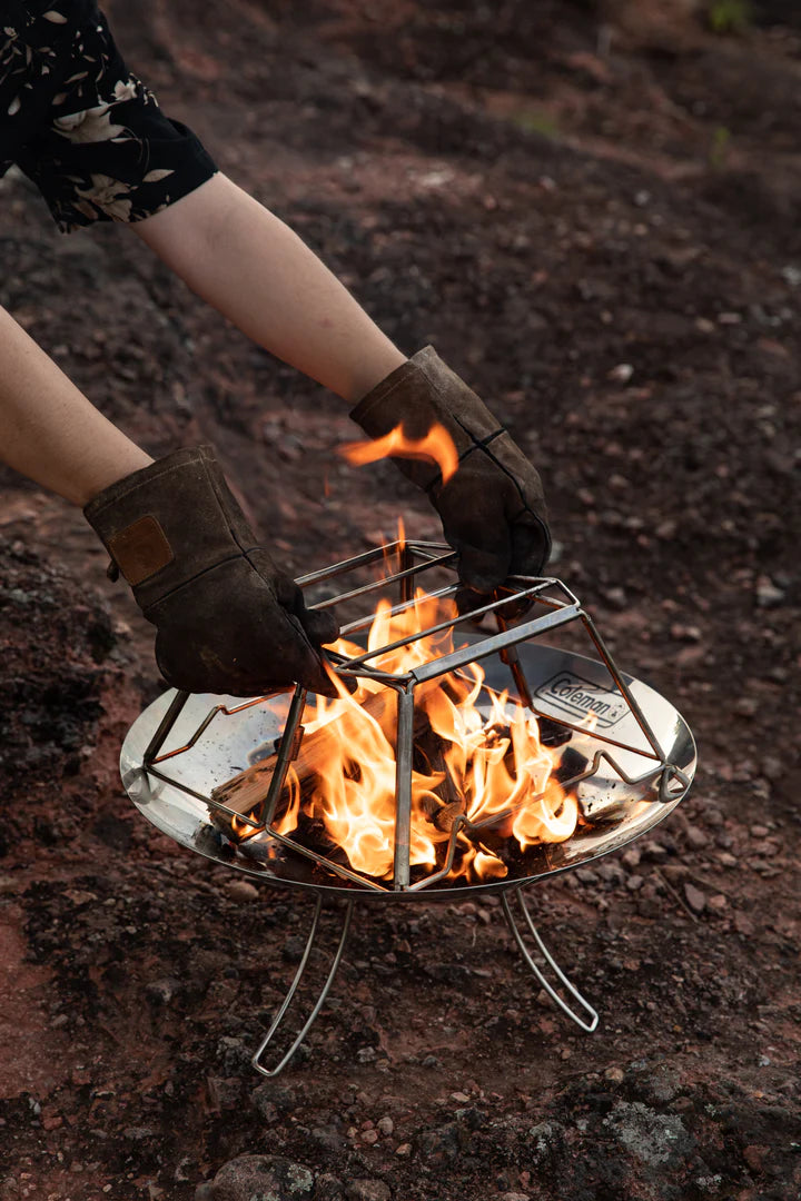 [Cookware Accessory] Campingmoon MT-2-ST; Collapsible Stainless Steel Campfire Cooking Stand Trivet for Outdoor Camping