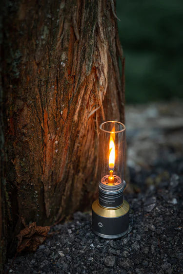 [Heater & Lantern] Campingmoon T-1D15; Camping Gas Lantern, Wooden Case Gas Candle with Empty Tank