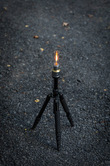 [Heater & Lantern] Campingmoon T-1D15; Camping Gas Lantern, Wooden Case Gas Candle with Empty Tank