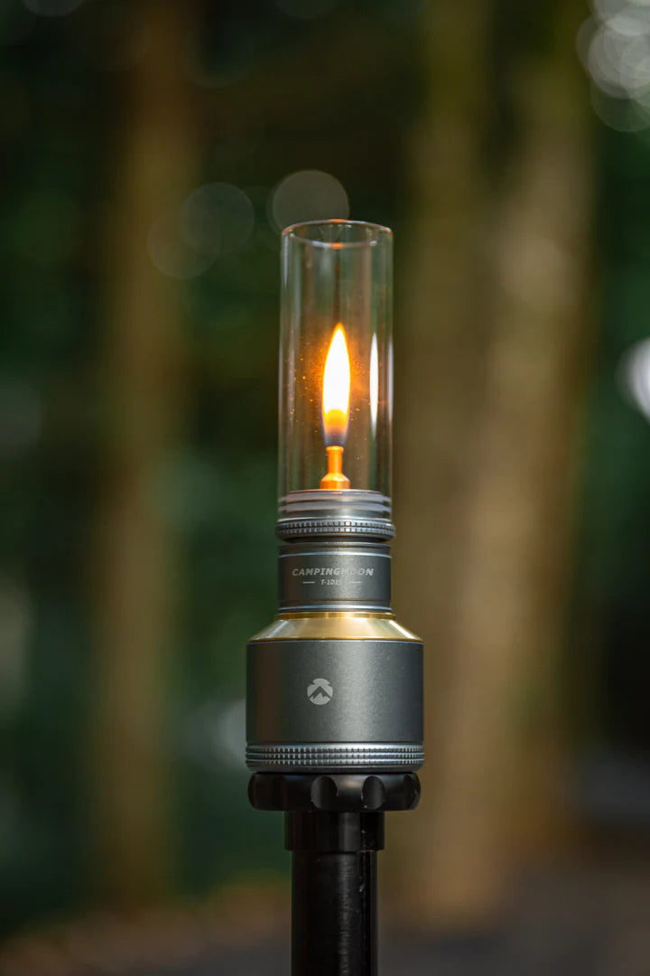[Heater & Lantern] Campingmoon T-1D15; Camping Gas Lantern, Wooden Case Gas Candle with Empty Tank